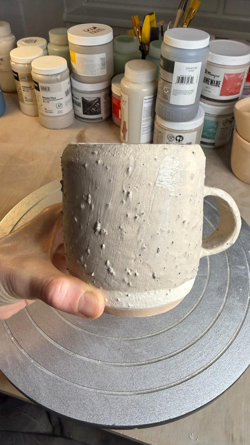 A handmade mug